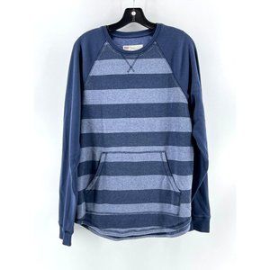Levi Strauss & Co Levi's Men's Long Sleeve Blue Striped Sweatshirt T Shirt Med